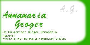 annamaria groger business card